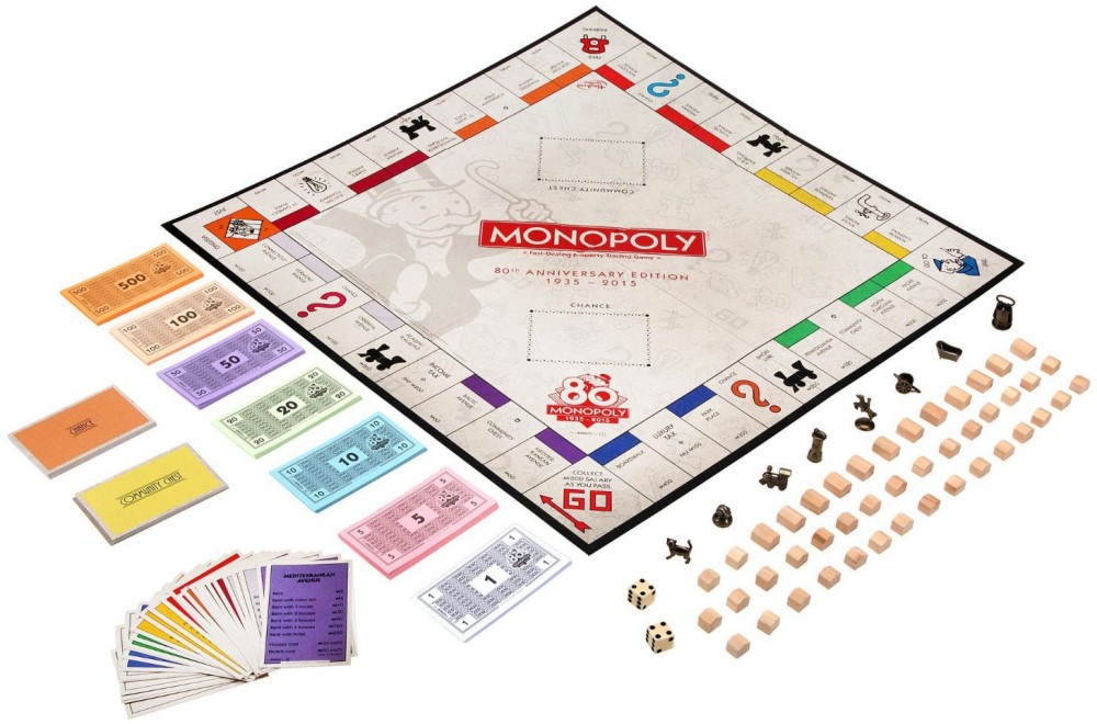 Монополи - Юбилейно издание Монополи - Юбилейно издание - Семейна бизнес игра на английски език - игра