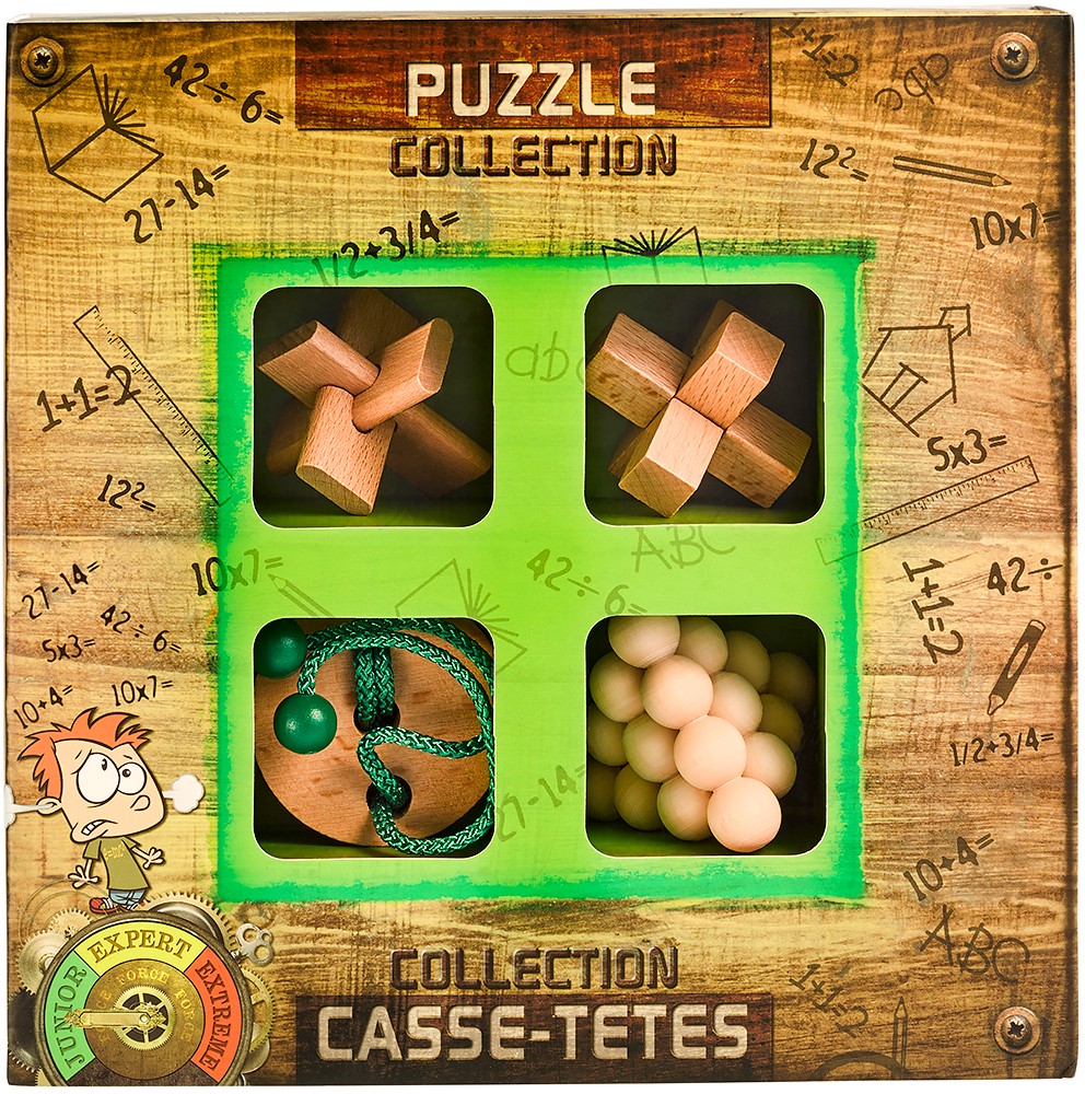 Junior Wooden Puzzles -   4  3D    "Casse-Tetes" - 