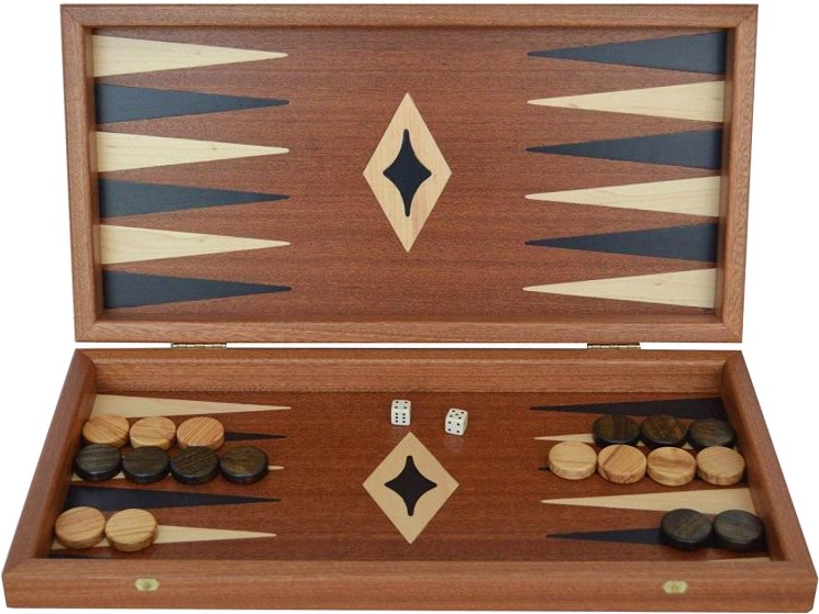 Шах и табла - Луксозен комплект за игра от махагон - игра