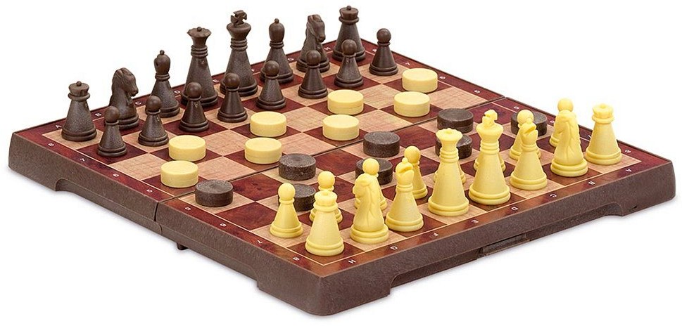 Шах и дама - Магнитен комплект за игра - игра