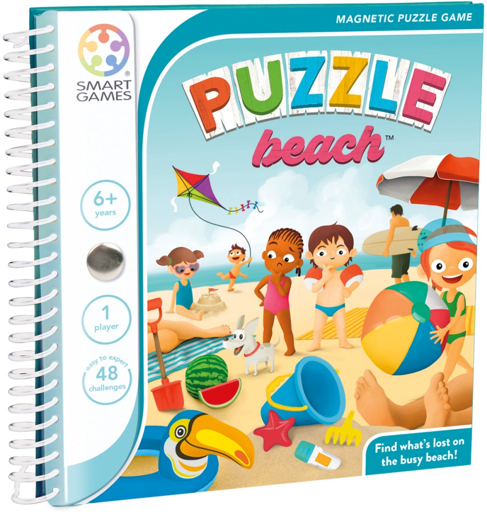 Beach - Детска логическа игра с магнити от серията "Magnetic Travel Games" - игра