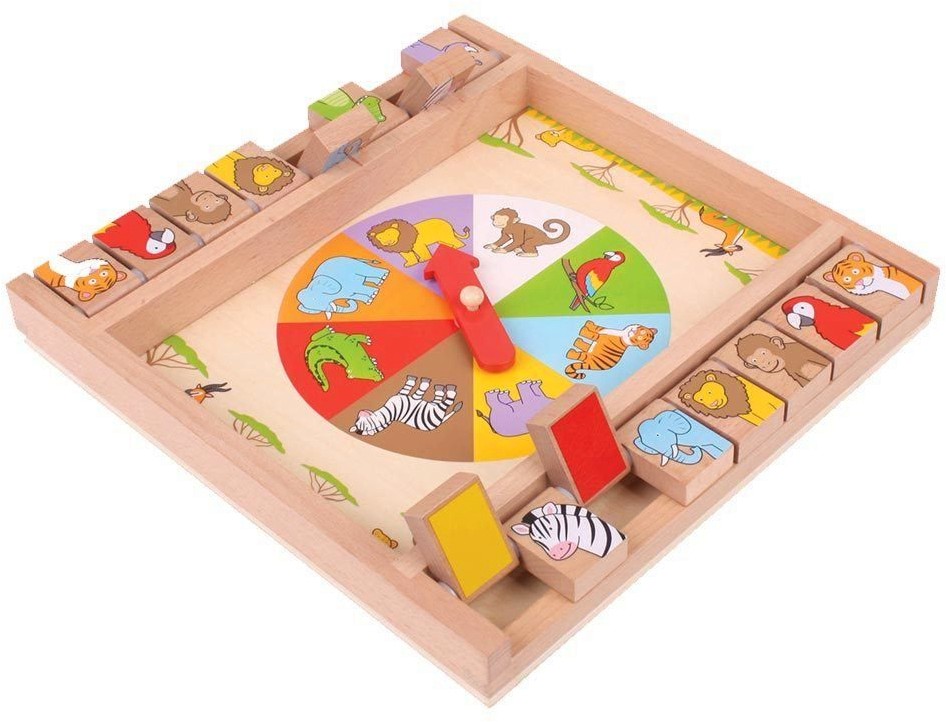 Дървена игра с животни - Детска състезателна игра - игра