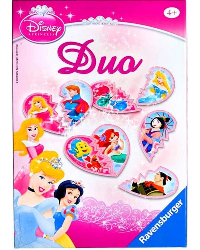 Дуо - Дисни Принцеси - Детска логическа игра от серията "Принцесите на Дисни" - игра
