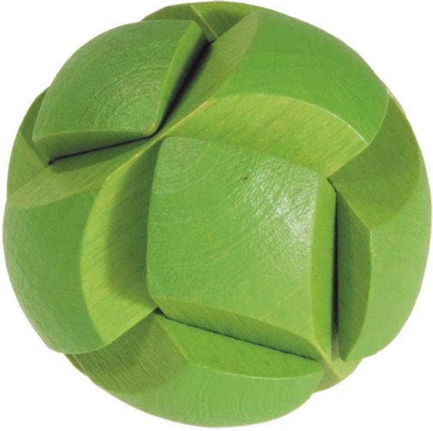 Зелена топка - 3D пъзел от серията "IQ тест" - игра