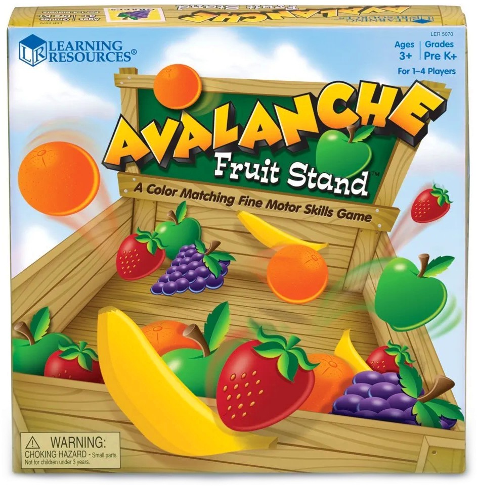 Лавина от плодове - Детска състезателна игра за баланс - игра