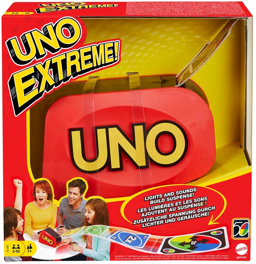 Изстрелвачка за карти - Uno Extreme - Семейна настолна игра с карти - игра
