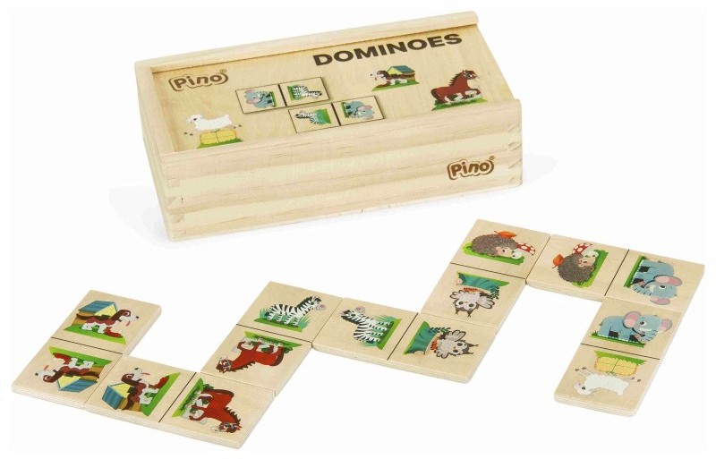 Дървено домино - Pino Животни Дървено домино - Pino Животни - игра