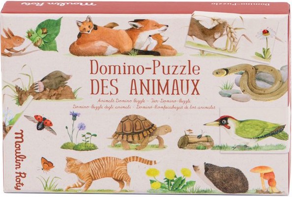 Домино-пъзел - Животните - Детска образователна игра от серията Le Jardin du Moulin - игра