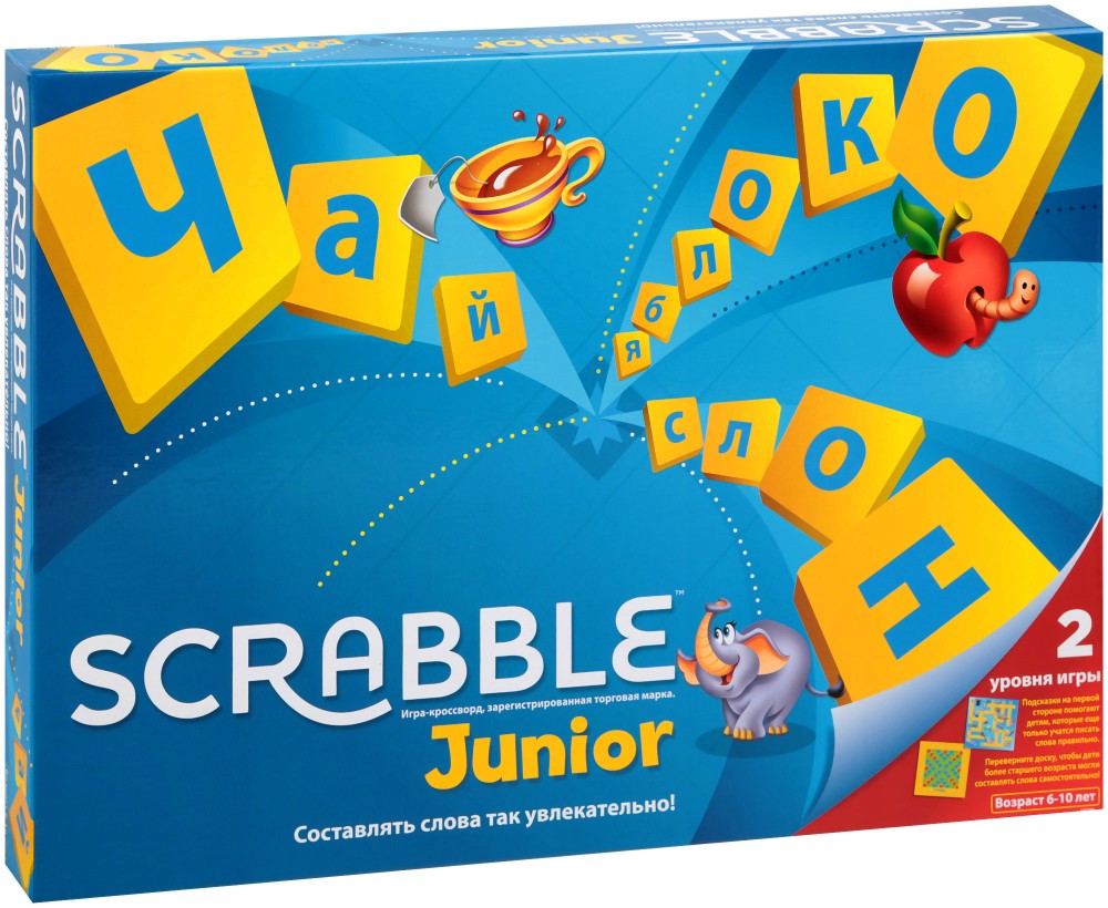Скрабъл Junior - Семейна игра на руски език - игра