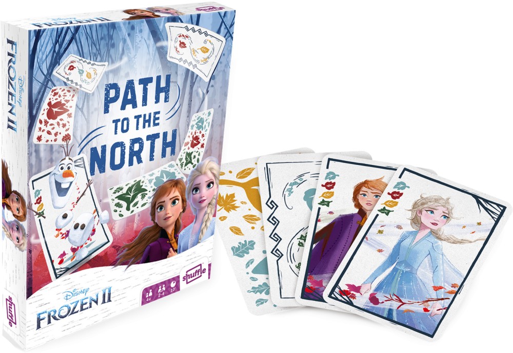 Карти за игра 4 в 1 - Пътят до севера Карти за игра 4 в 1 - Пътят до севера - На тема Замръзналото кралство - карти