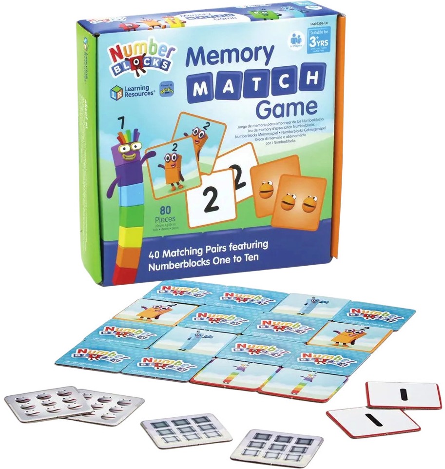 Числа и количества Numberblocks Числа и количества Numberblocks - Мемо игра - игра