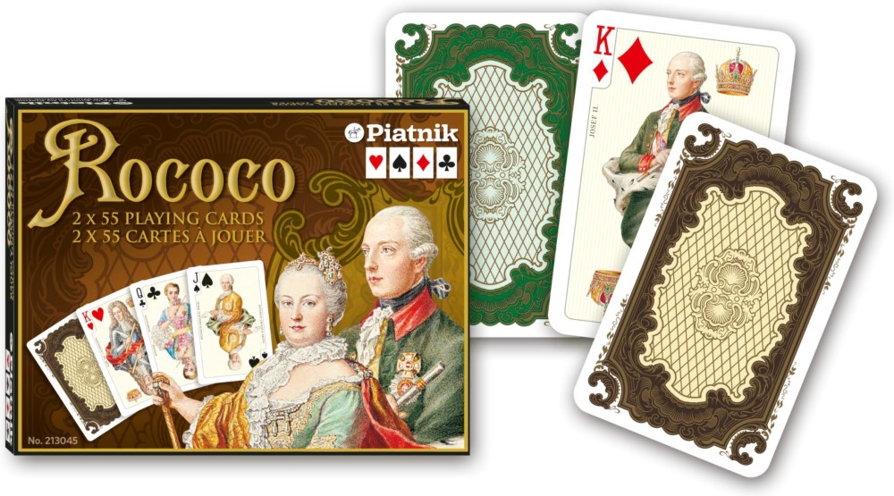 Карти за игра - Rococo Bridge WK Карти за игра - Rococo Bridge WK - Комплект от 2 тестета - игра