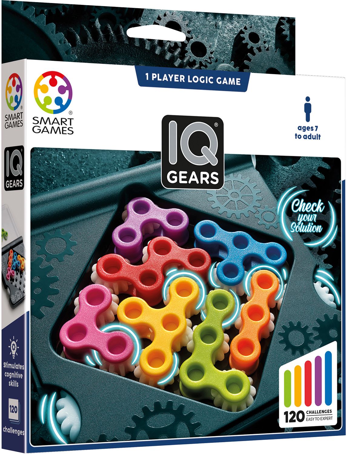 IQ Gears Логическа игра 120 предизвикателства SmartGames - store.bg