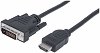 ����� HDMI Male ��� DVI-D 24+1 Male Manhattan