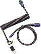 ����� USB-C ��� USB-C Keychron Premium Coiled Angled