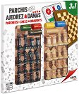 Не се сърди човече, шах и дама 3 в 1 Cayro - Комплект от 3 игри - игра