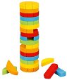 Кръгла дженга - Goki - Дървена игра с елементи за подреждане - игра