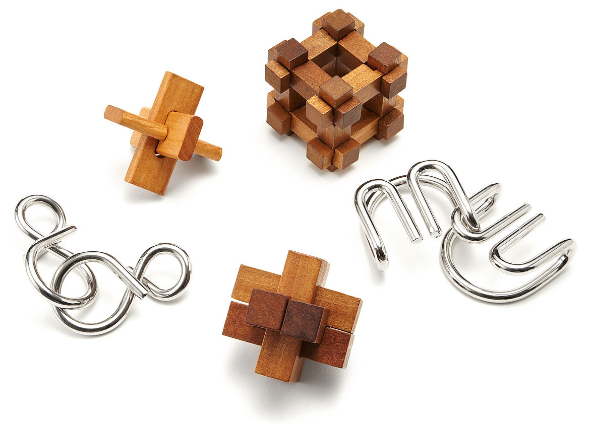 Головоломки которые можно. Набор головоломка. Механические головоломки. Современные головоломки. Набор головоломок металлических и деревянных.