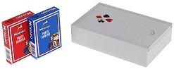 Карти за покер - Комплект 2 тестета в дървена кутия - карти