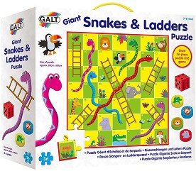 Змии и стълби - Голям пъзел игра от 36 части - игра