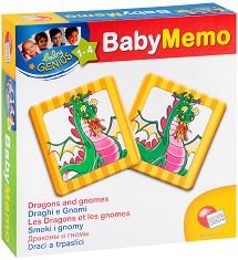 Мемо карти с дракони - Образователна игра от серията "Carotina Baby" - игра