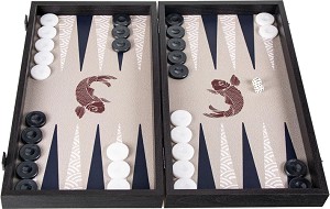 Табла - Японски Кой риби - Луксозен комплект от орехово дърво - игра