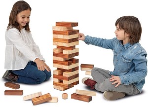 Дженга гигант - Дървена игра с височина на кулата 60 cm - игра