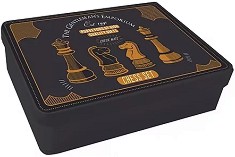 Шах - Дървена настолна игра в метална кутия - игра