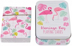 Карти за игра - Фламинго - Комплект в метална кутия - игра