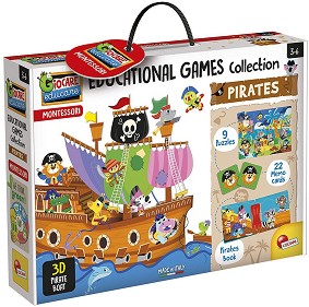 Пирати - Детски комплект образователни игри и аксесоари - образователен комплект