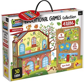 Ферма - Детски комплект образователни игри и аксесоари - игра