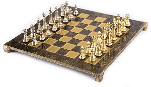 Шах - Classic Staunton - Луксозен комплект в дървена кутия с размери 44 x 44 cm - игра