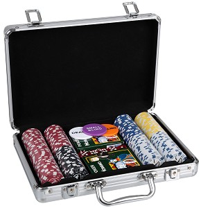 Комплект за покер с 200 чипа - В алуминиево куфарче - игра