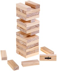 Дженга - Игра с натурални дървени елементи за подреждане - игра